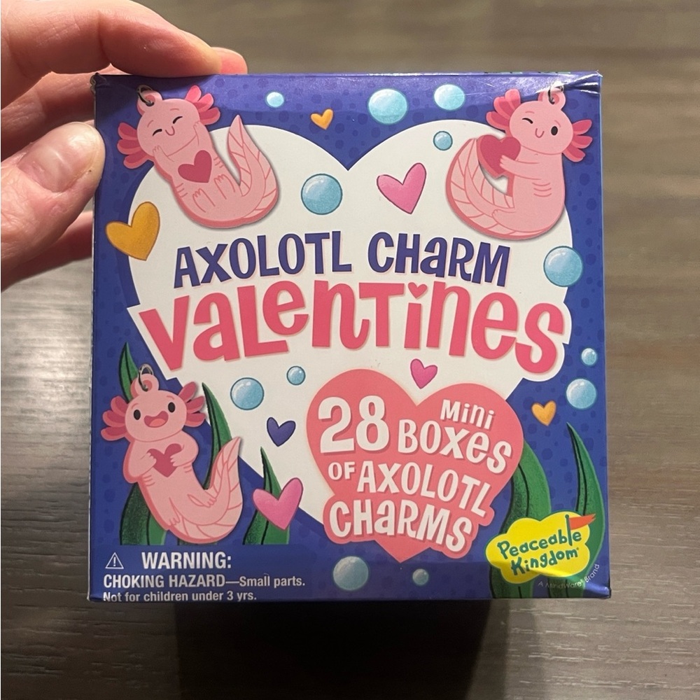 NEW in BOX Axolotl Charm Valentines x 28 Mini Boxes of Axolotl Charms - Picture 11 of 12